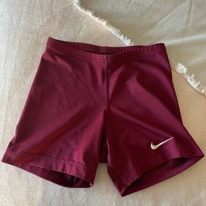 maroon Nike spandex